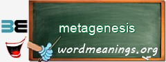 WordMeaning blackboard for metagenesis